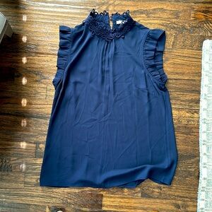 Navy Sleeveless Women's Top